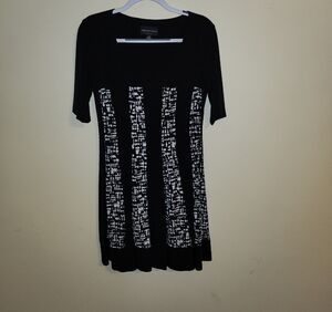 Chic Black and White Mini Dress